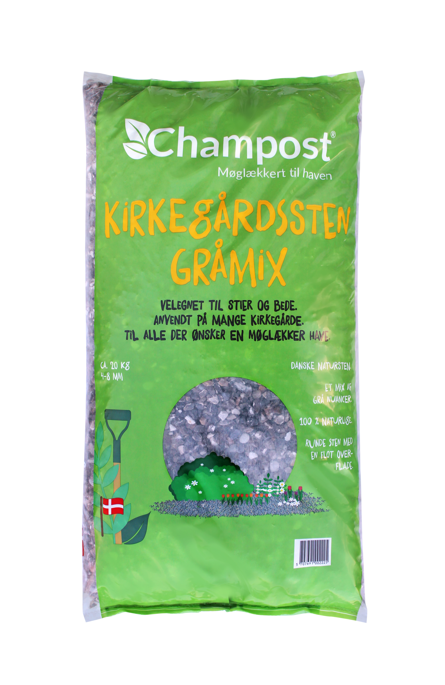 Champost Kirkegårdssten gråmix 1ton